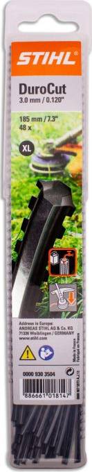 Stihl DuroCut Precut Trimmer Line – .120" Serrated, 48-Pack