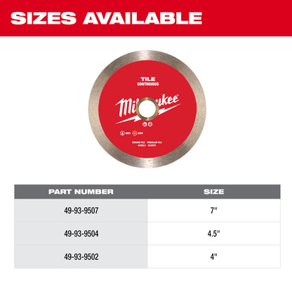 4-1/2" Continuous Tile Diamond Blade