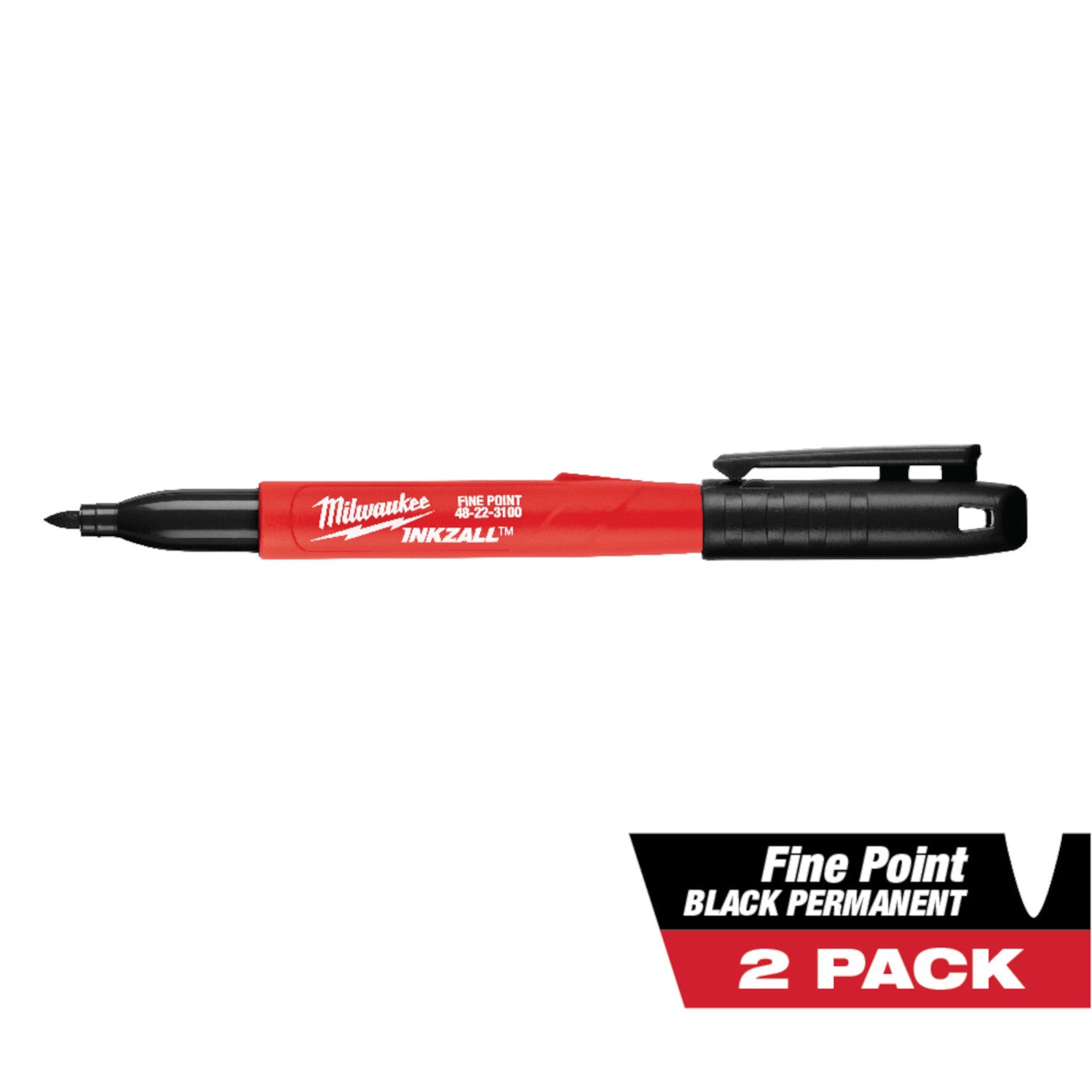 2PK INKZALL Marqueur noir à pointe fine