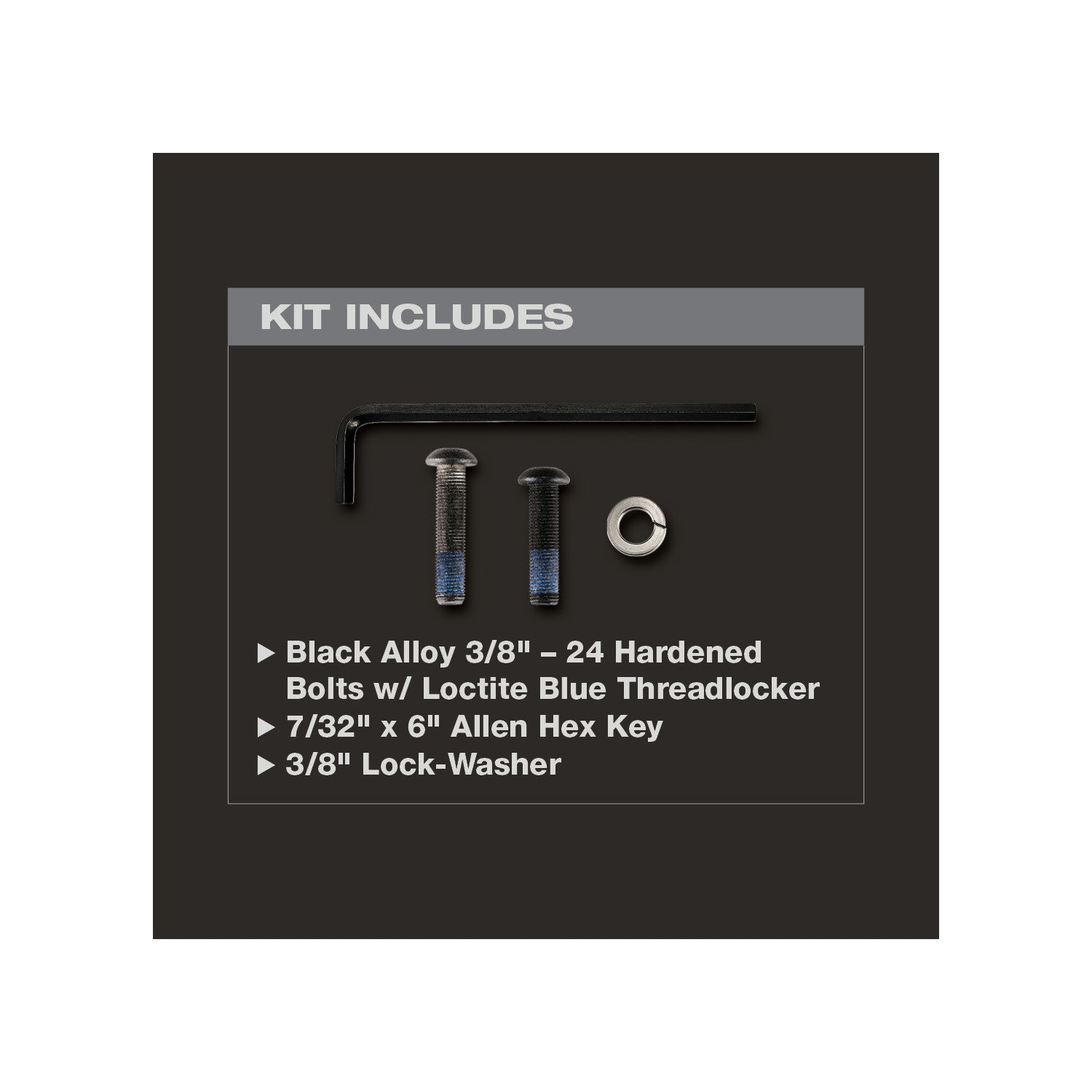 3/8 in. Replacement Bolt Kit Only - No Face Included