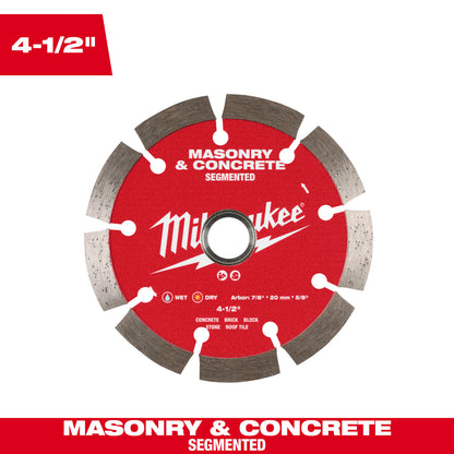 Lame diamantée segmentée 4-1/2" pour la maçonnerie et le béton