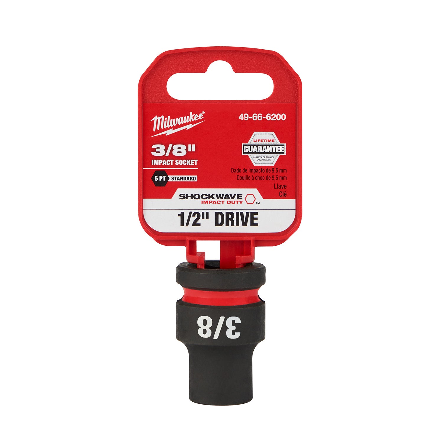 SHOCKWAVE Impact Duty 1/2" Drive 3/8" Standard 6 Point Socket