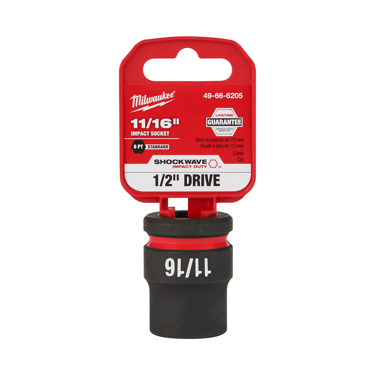 SHOCKWAVE Impact Duty 1/2" Drive 11/16" Standard 6 Point Socket