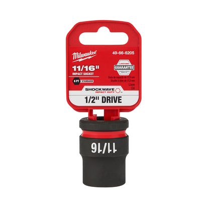 SHOCKWAVE Impact Duty 1/2" Drive 11/16" Standard 6 Point Socket