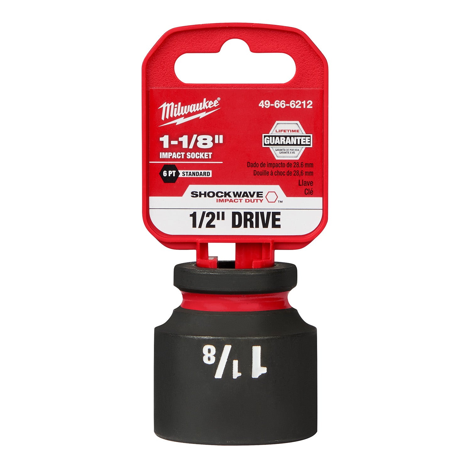 SHOCKWAVE Impact Duty 1/2" Drive 1-1/8" Standard 6 Point Socket
