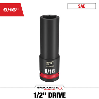 SHOCKWAVE Impact Duty 1/2" Drive 9/16" Deep 6 Point Socket