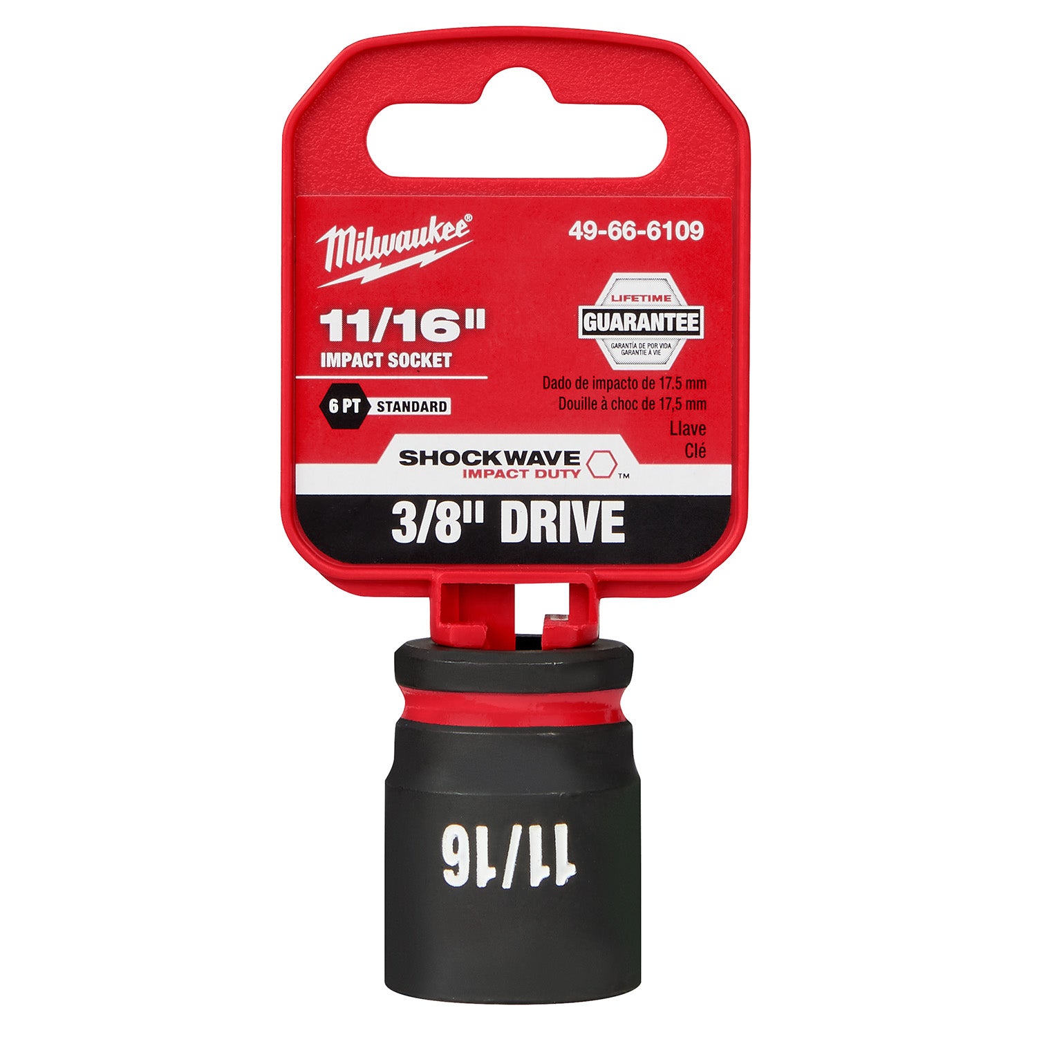 SHOCKWAVE Impact Duty 3/8" Drive 11/16" Standard 6 Point Socket