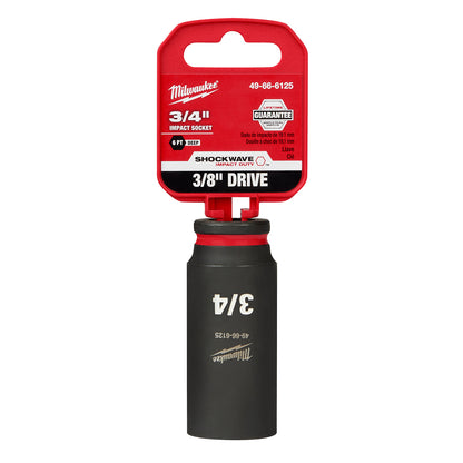 SHOCKWAVE Impact Duty 3/8" Drive 3/4" Deep 6 Point Socket