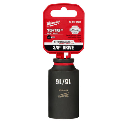 SHOCKWAVE Impact Duty 3/8" Drive 15/16" Deep 6 Point Socket