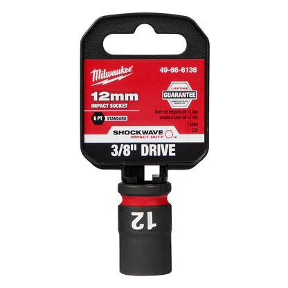 SHOCKWAVE Impact Duty 3/8" Drive 12MM Standard 6 Point Socket
