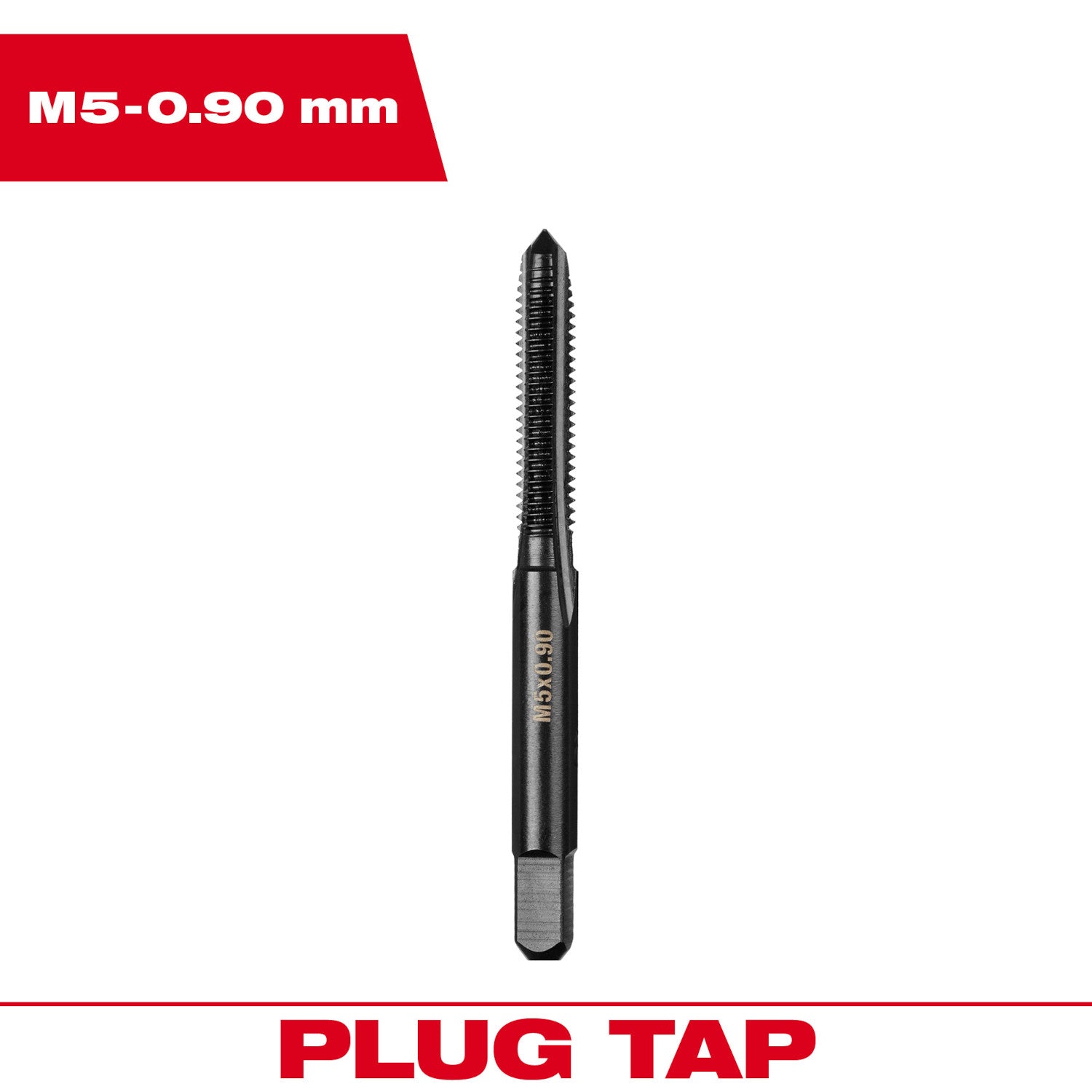 M5-0.90 mm Robinet à boisseau conique à goujure droite
