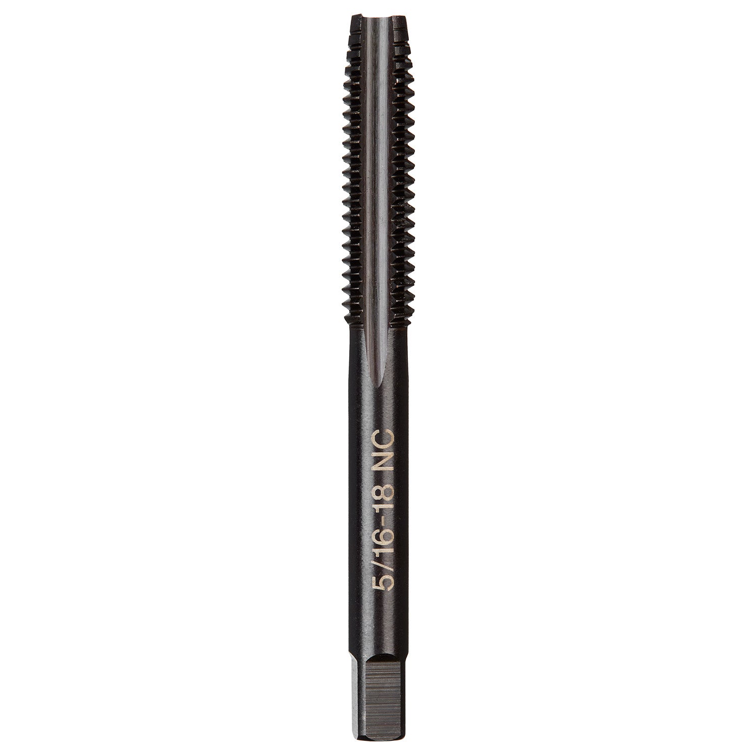 5/16"-18 NC Straight Flute Plug Tap