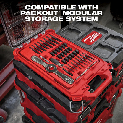 38PC SAE Tap & Die PACKOUT Set w/ HEX-LOK 2-in-1 Handle