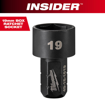 INSIDER Box Ratchet Socket 6 Point 19mm