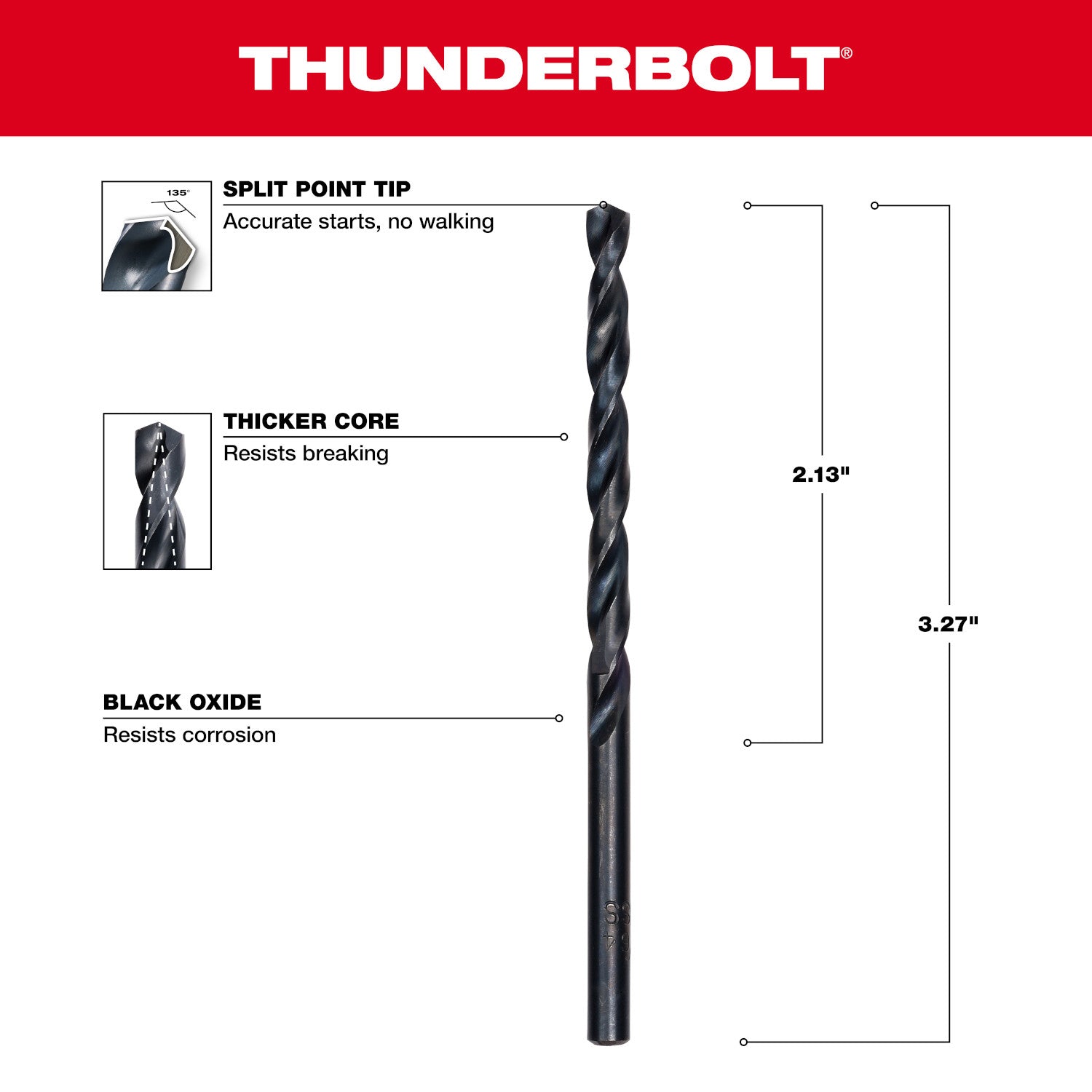 Mèche à oxyde noir 11/64" THUNDERBOLT
