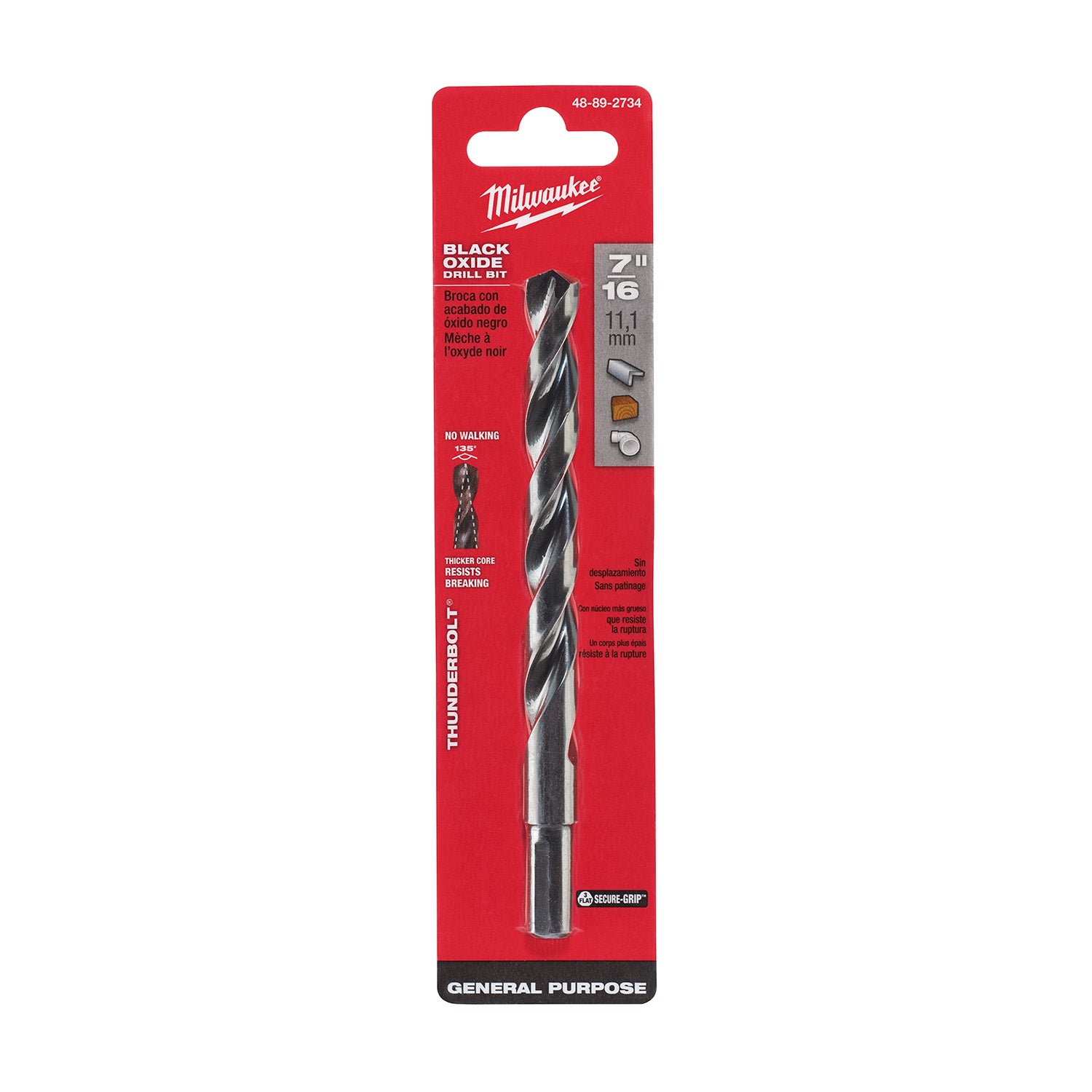 Mèche THUNDERBOLT 7/16" à oxyde noir