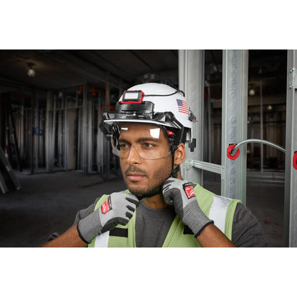 BOLT White Front Brim Vented Safety Helmet (USA) - Type 2, Class C