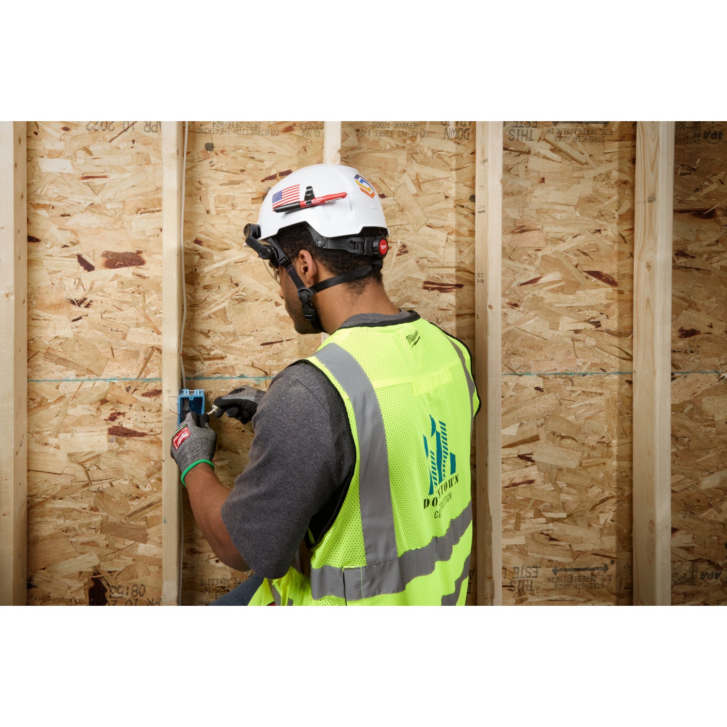 BOLT White Front Brim Vented Safety Helmet (USA) - Type 2, Class C