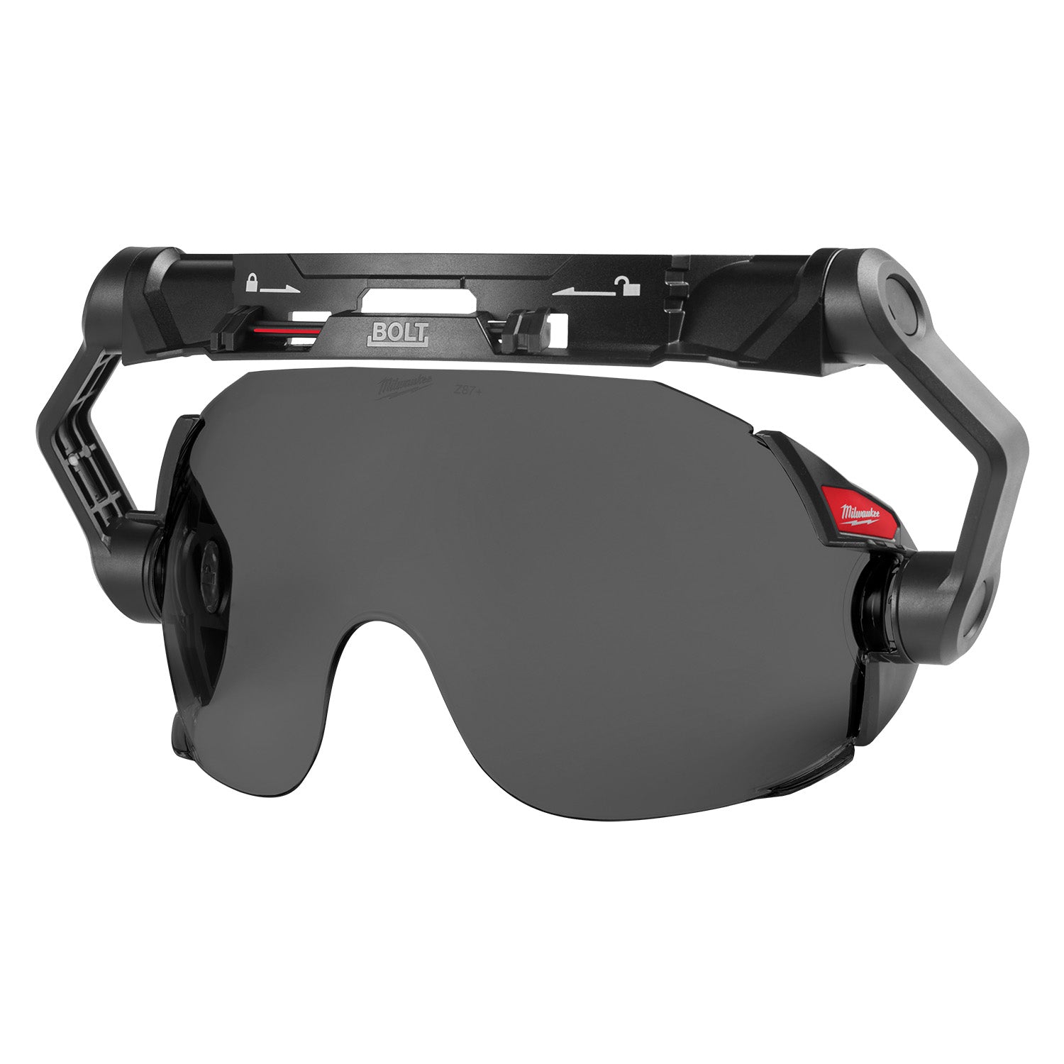 BOLT Eye Visor - Tinted Dual Coat Lens (Compatible with Milwaukee Safety Helmets & Hard Hats)