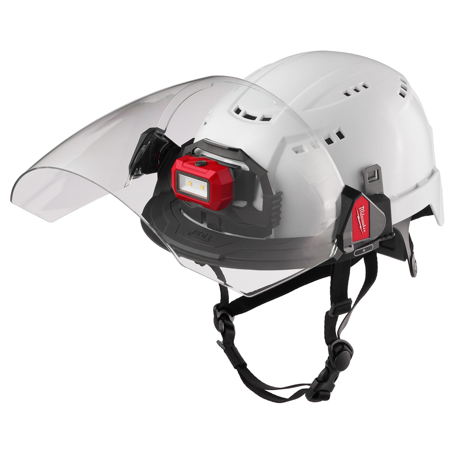 BOLT Full Face Shield - Clear Dual Coat Lens (Compatible with Milwaukee Safety Helmets & Hard Hats)