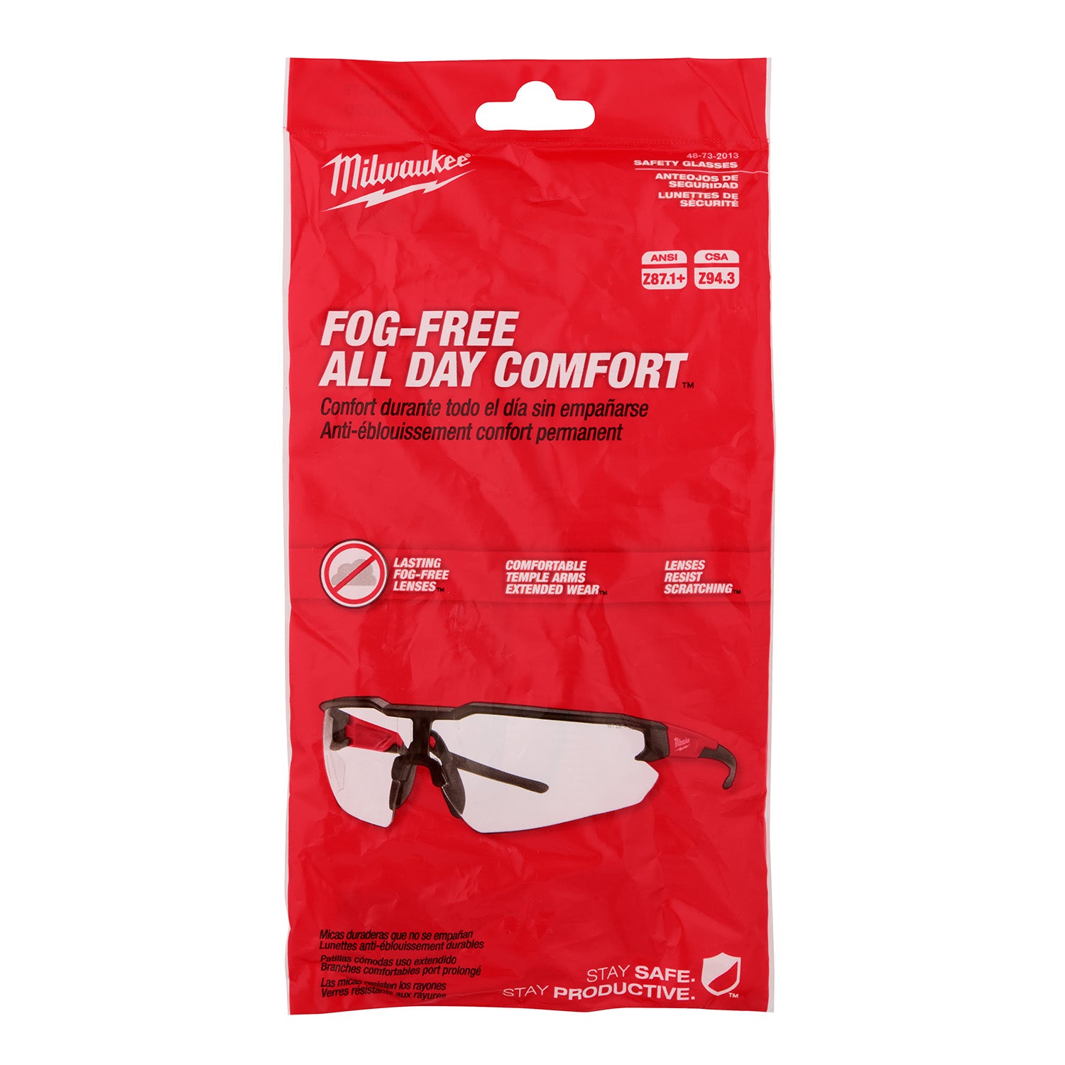 Lunettes de sécurité - oculaires transparents antibuée (Polybag)