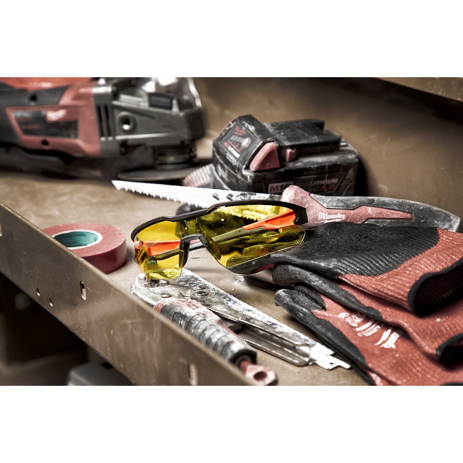 Safety Glasses - Yellow Anti-Scratch Lenses