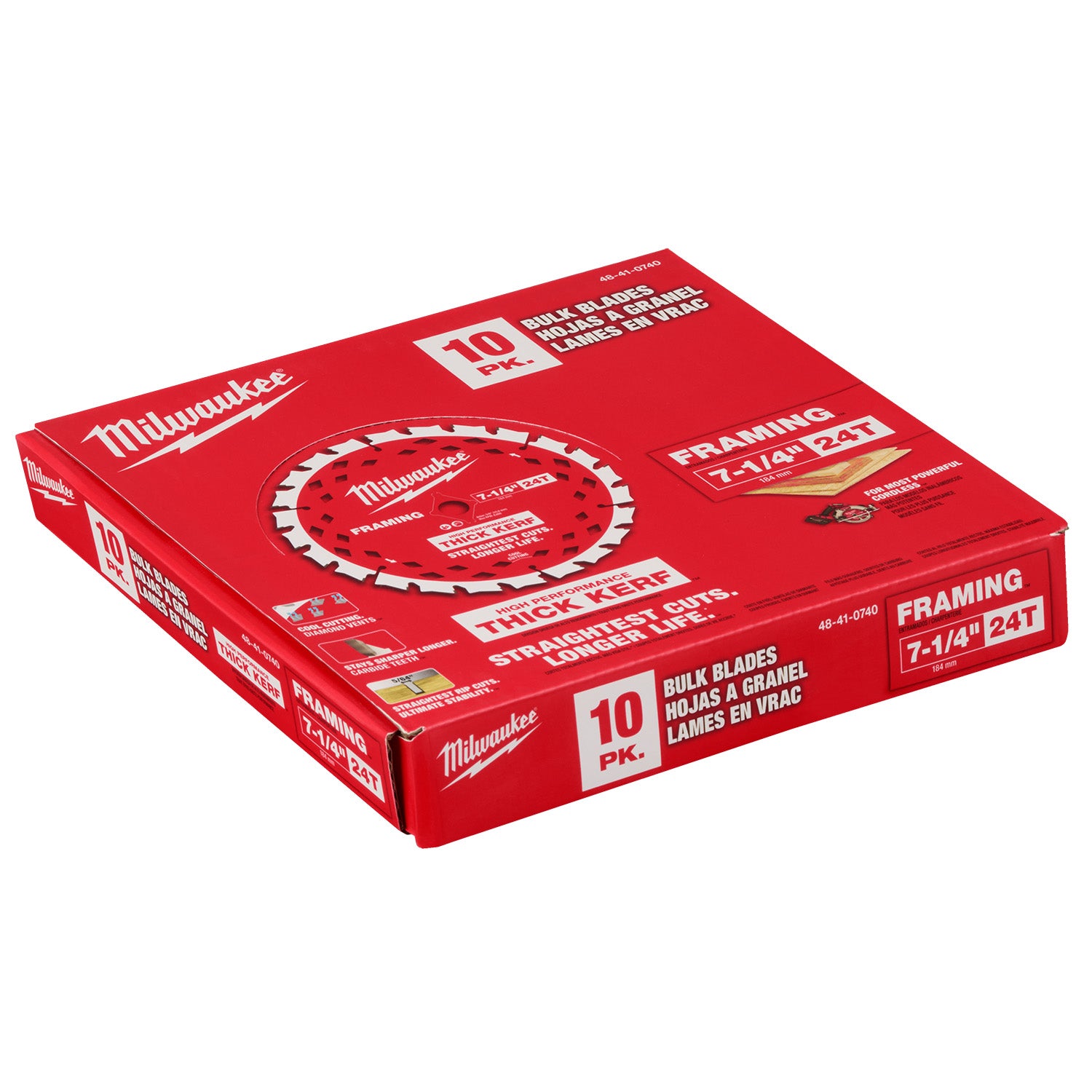7-1/4" 24T Thick Kerf Framing Circular Saw Blades - 1 Pack
