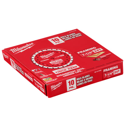 7-1/4" 24T Thick Kerf Framing Circular Saw Blades - 1 Pack