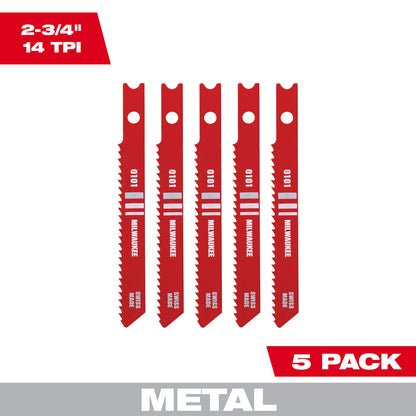 2-3/4" 14TPI U-Shank Metal High Speed Steel Jig Saw Blades - 1 Pack