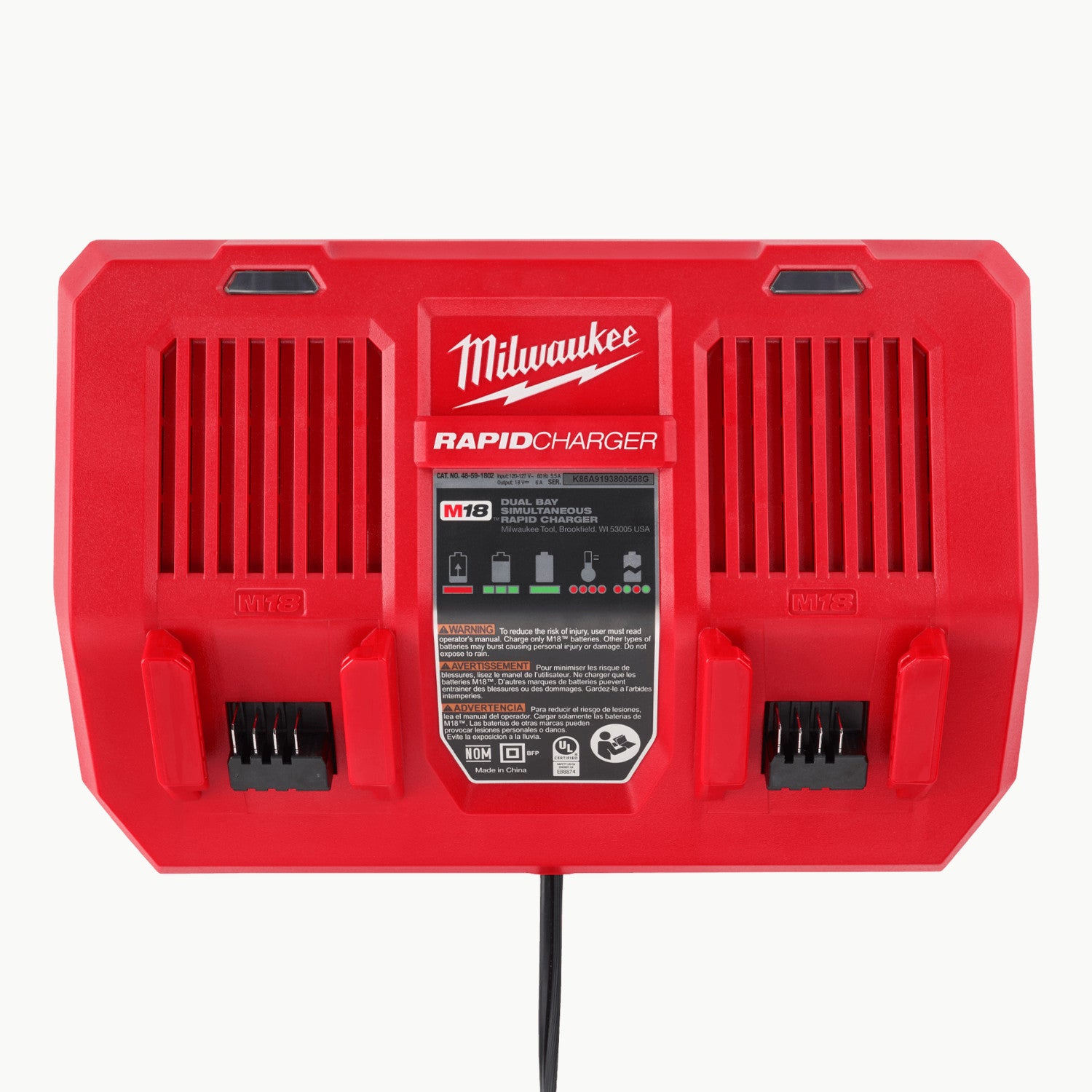 Chargeur rapide simultané à deux baies M18
