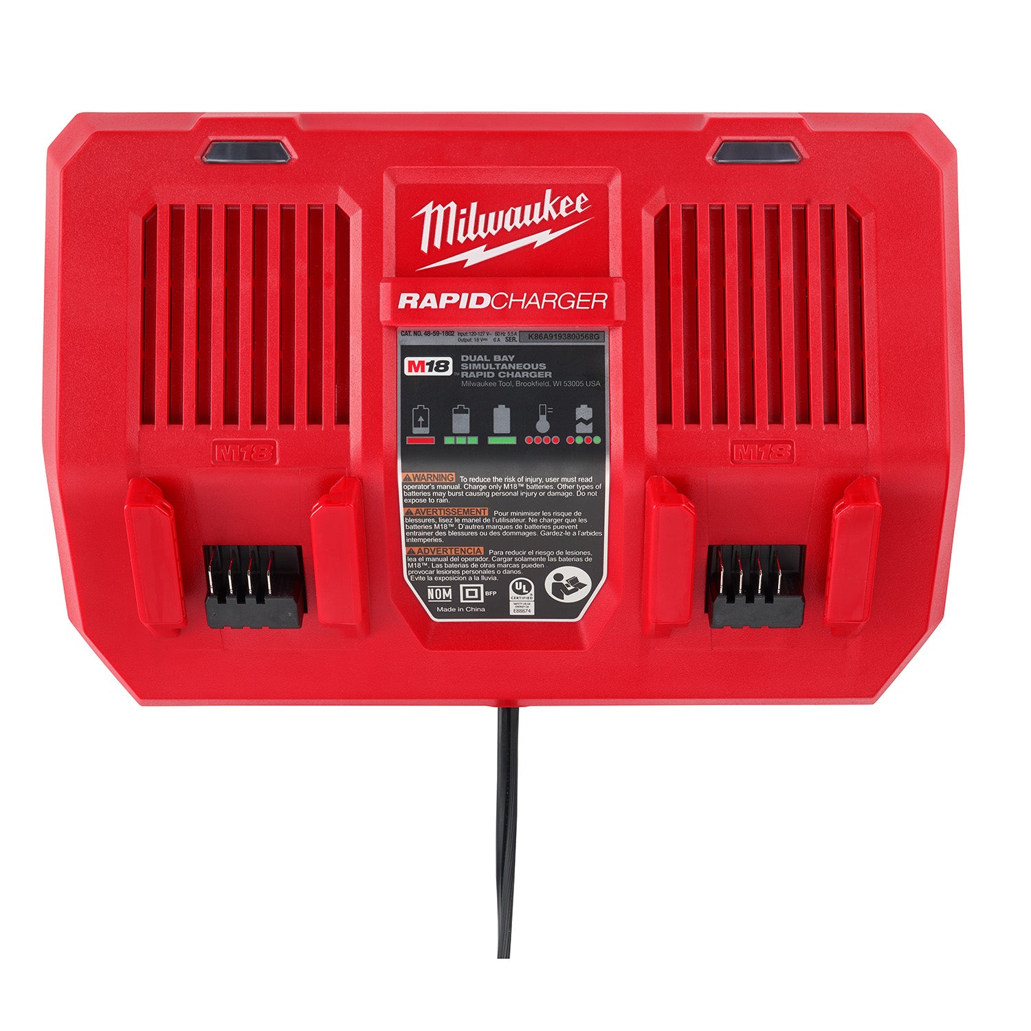 Chargeur rapide simultané à deux baies M18