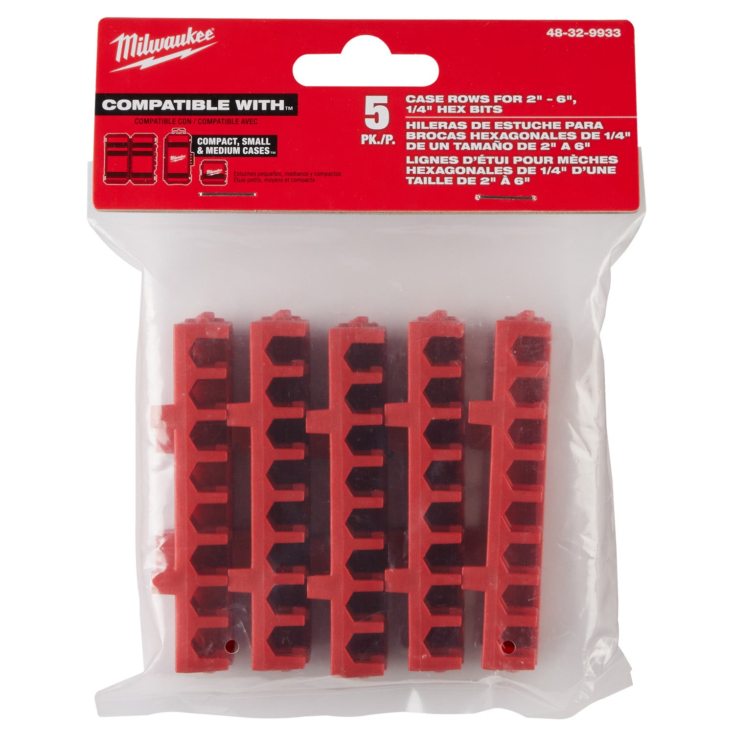 Small & Medium Case Rows for Impact Driver Accessories - 1 Pack
