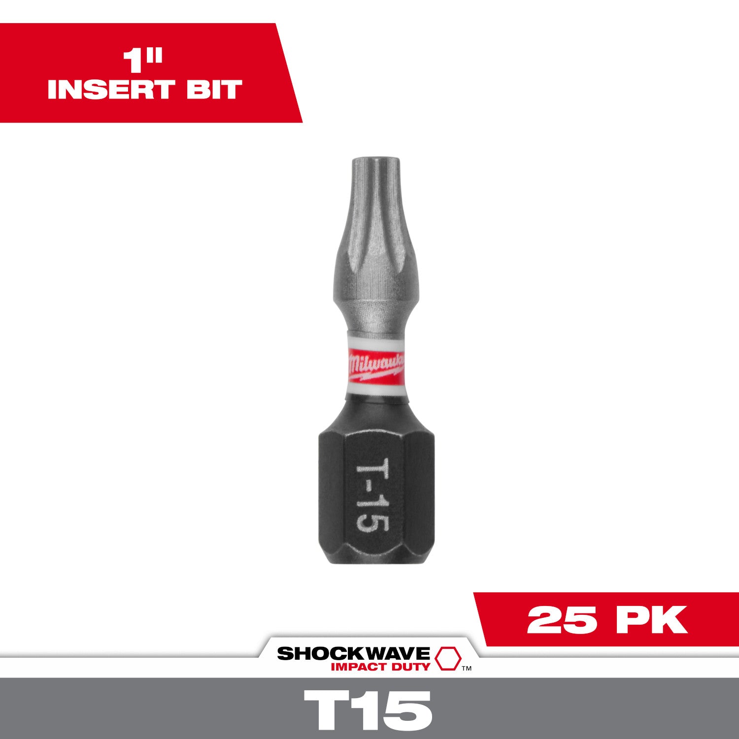 SHOCKWAVE Impact Duty 1" TORX T15 Insert Bits (1 Pack)
