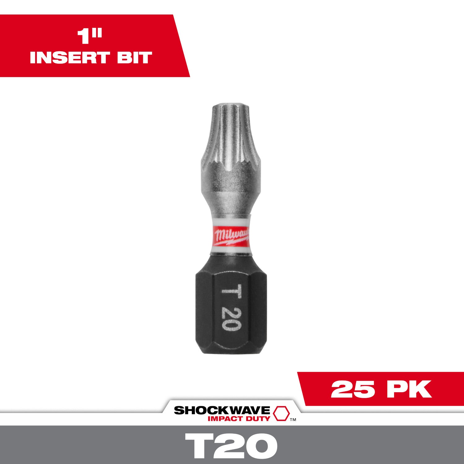 SHOCKWAVE Impact Duty 1" Insert Bit TORX T20 (1 Pack)