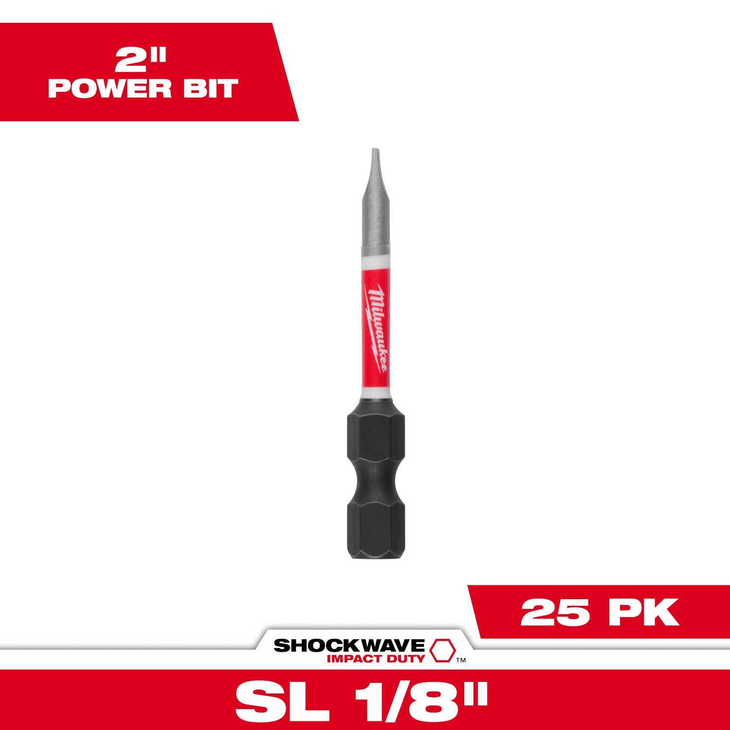 SHOCKWAVE Impact Duty 2"Slotted 1/8" Power Bits (1 Pack)