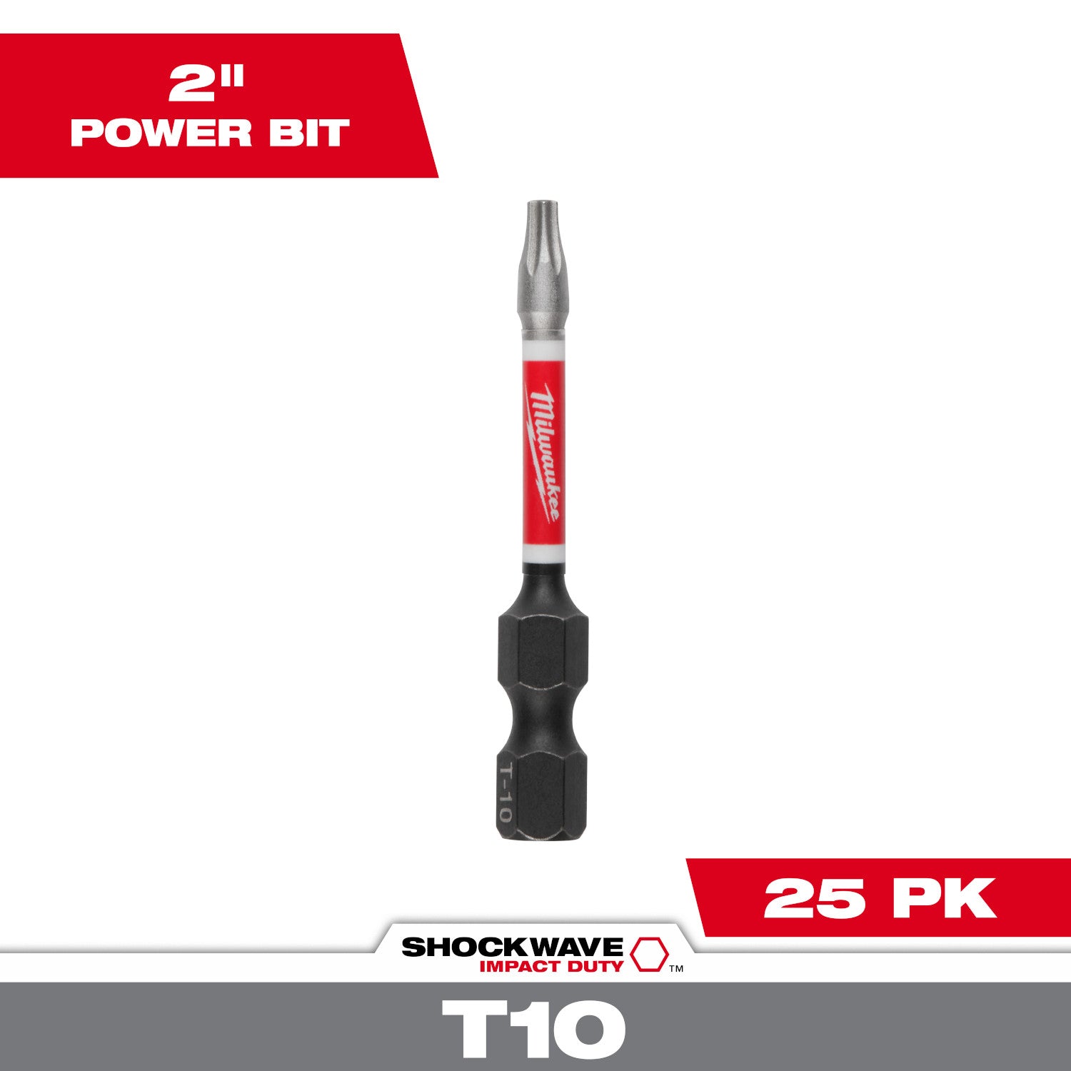 SHOCKWAVE Impact Duty 2"TORX T10 Power Bits (1 Pack)