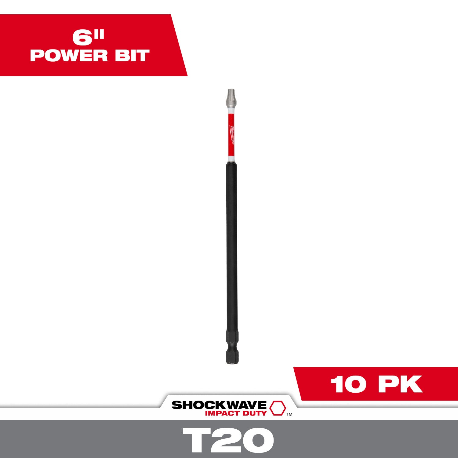 SHOCKWAVE Impact Duty 6" TORX T20 Power Bits - 1 Pack