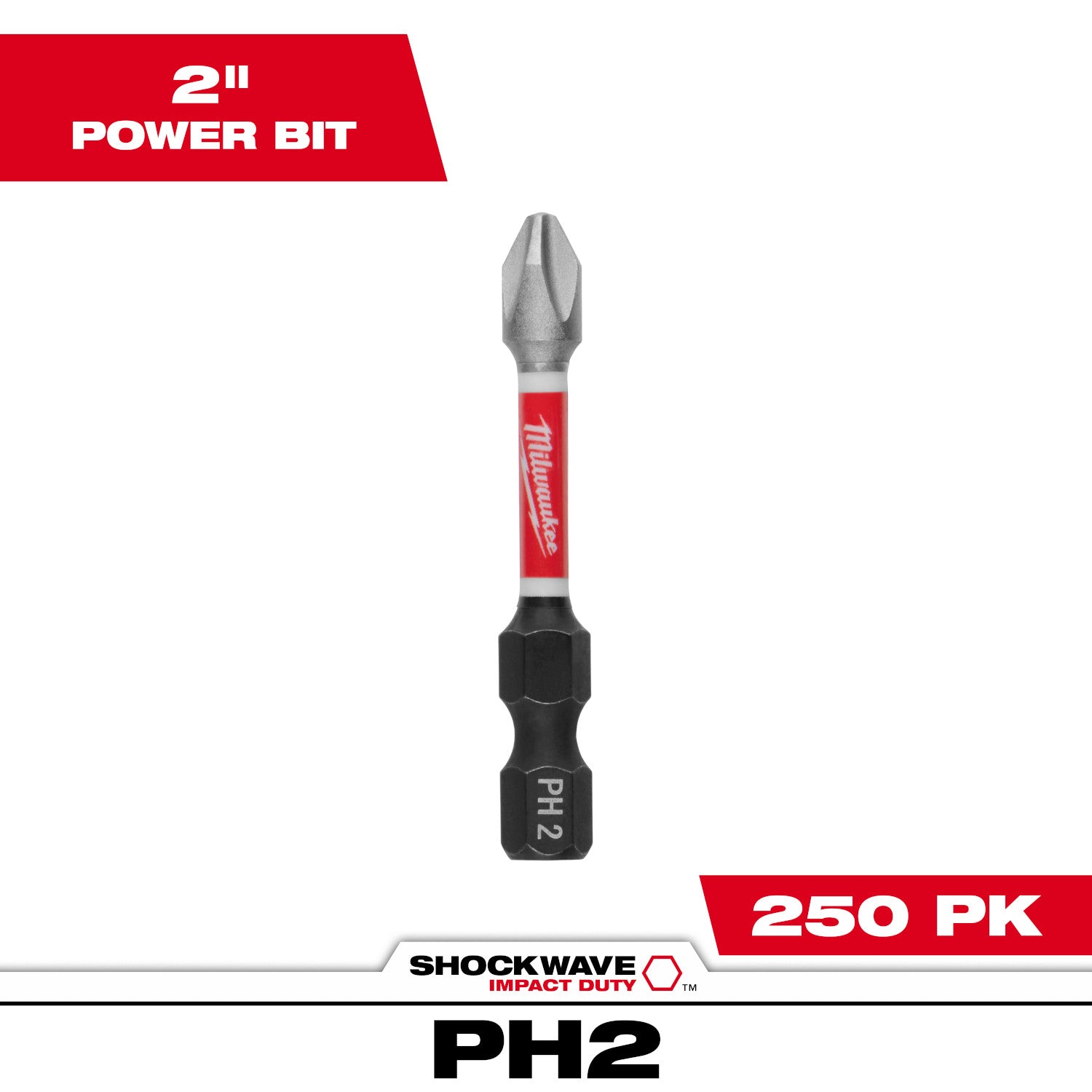 SHOCKWAVE Impact Duty 2" Power Bit PHILLIPS #2 (1 Pack)