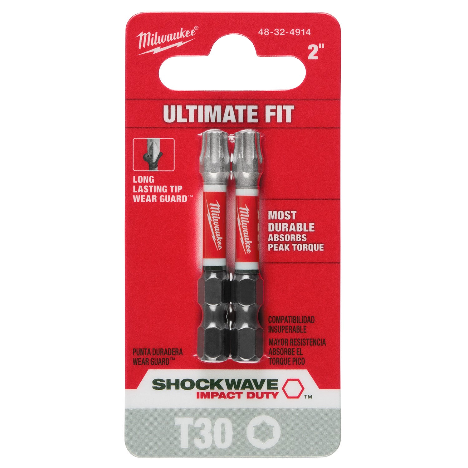SHOCKWAVE Impact Duty 2 "TORX T30 Power Bits 2 Pack