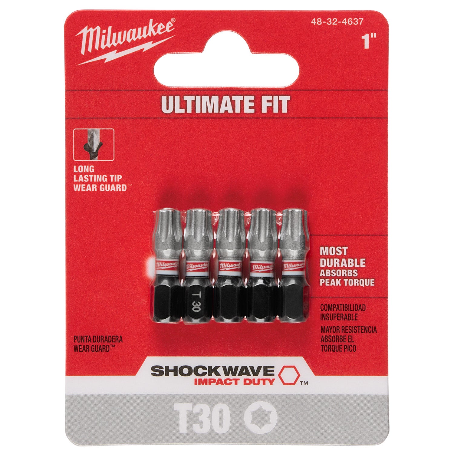 SHOCKWAVE Impact Duty 1" TORX T30 Insert Bits  - 10 Pack