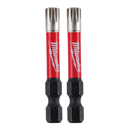 SHOCKWAVE Impact Duty 2" Specialty Wood Screws Power Bits 2 Pack