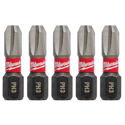 SHOCKWAVE Impact Duty 1" Phillips #3 Insert Bits - 1 Pack
