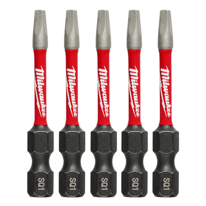 SHOCKWAVE Impact Duty 2" Square Recess #1 Power Bits - 1 Pack