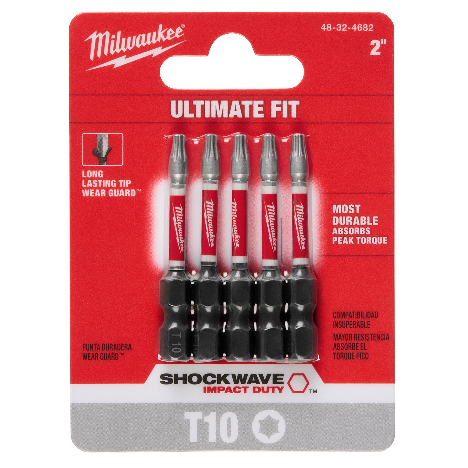 SHOCKWAVE Impact Duty 2" TORX T10 Power Bits - 1 Pack
