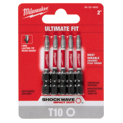 SHOCKWAVE Impact Duty 2" TORX T10 Power Bits - 1 Pack