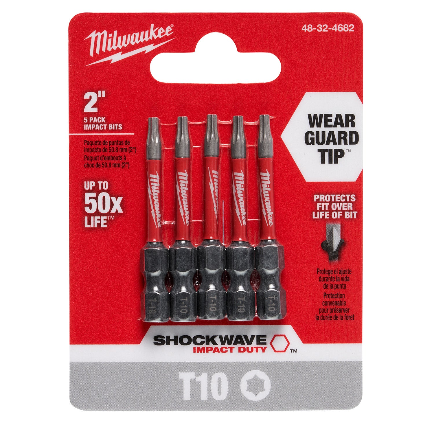 SHOCKWAVE Impact Duty 2" TORX T10 Power Bits - 1 Pack