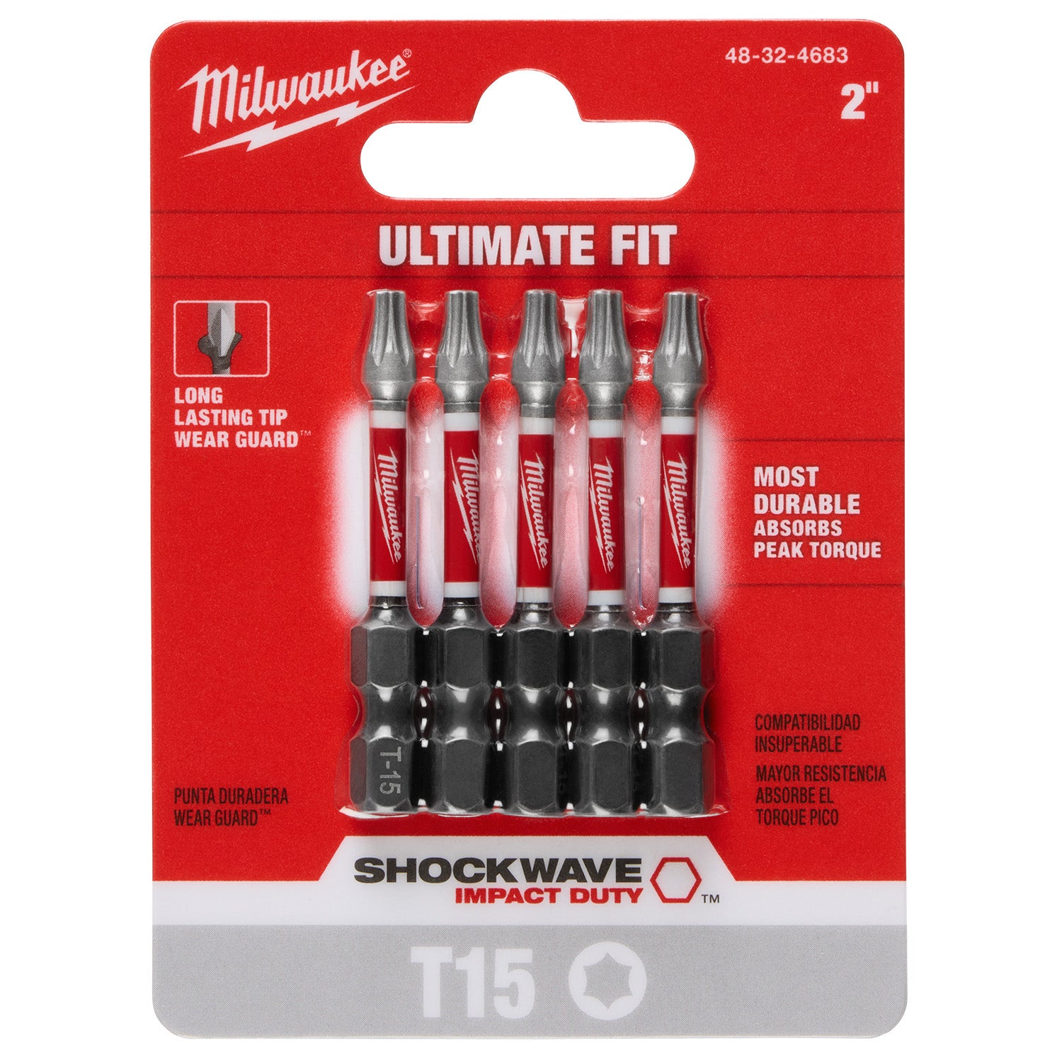 SHOCKWAVE Impact Duty 2" TORX T15 Power Bits - 1 Pack