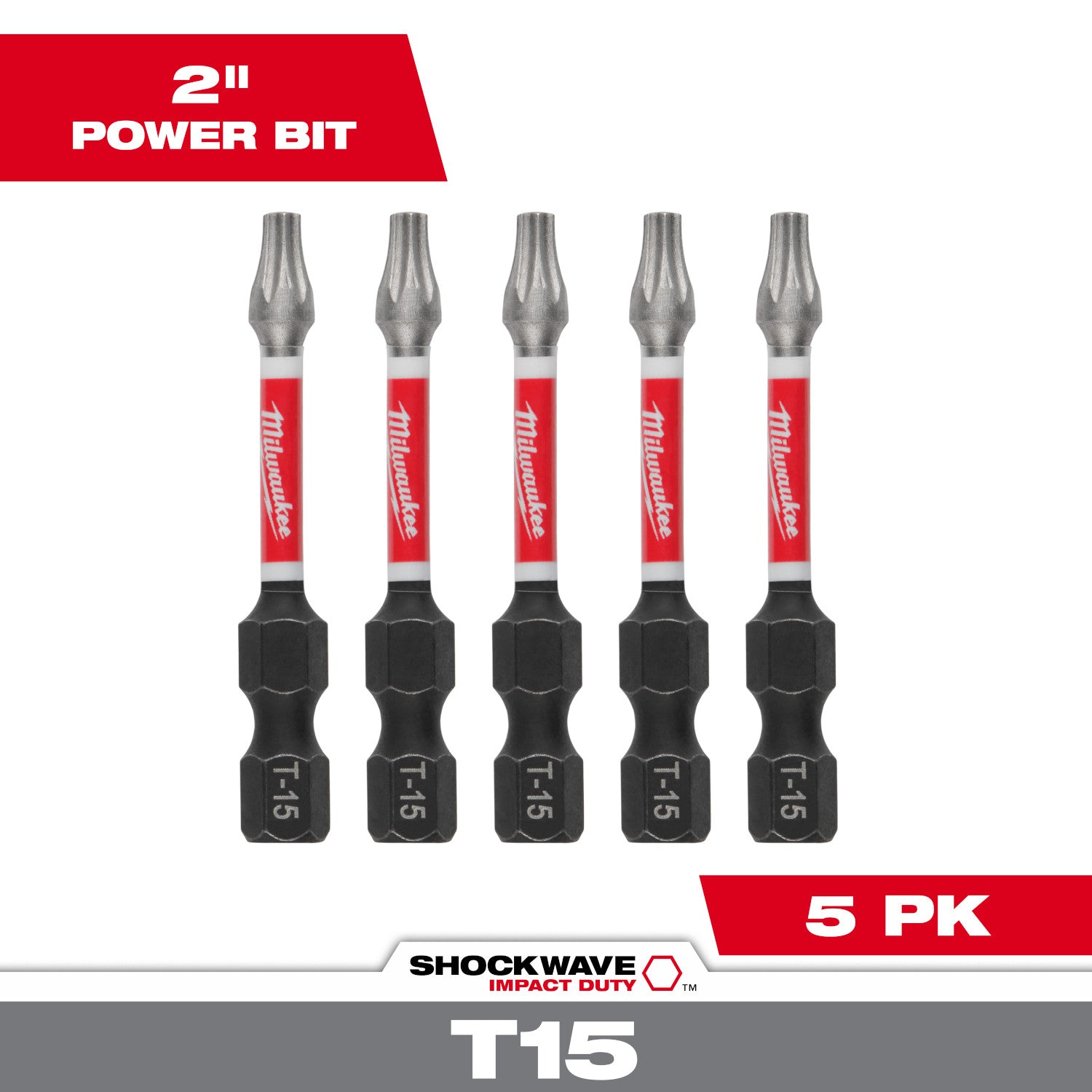 SHOCKWAVE Impact Duty 2" TORX T15 Power Bits - 1 Pack