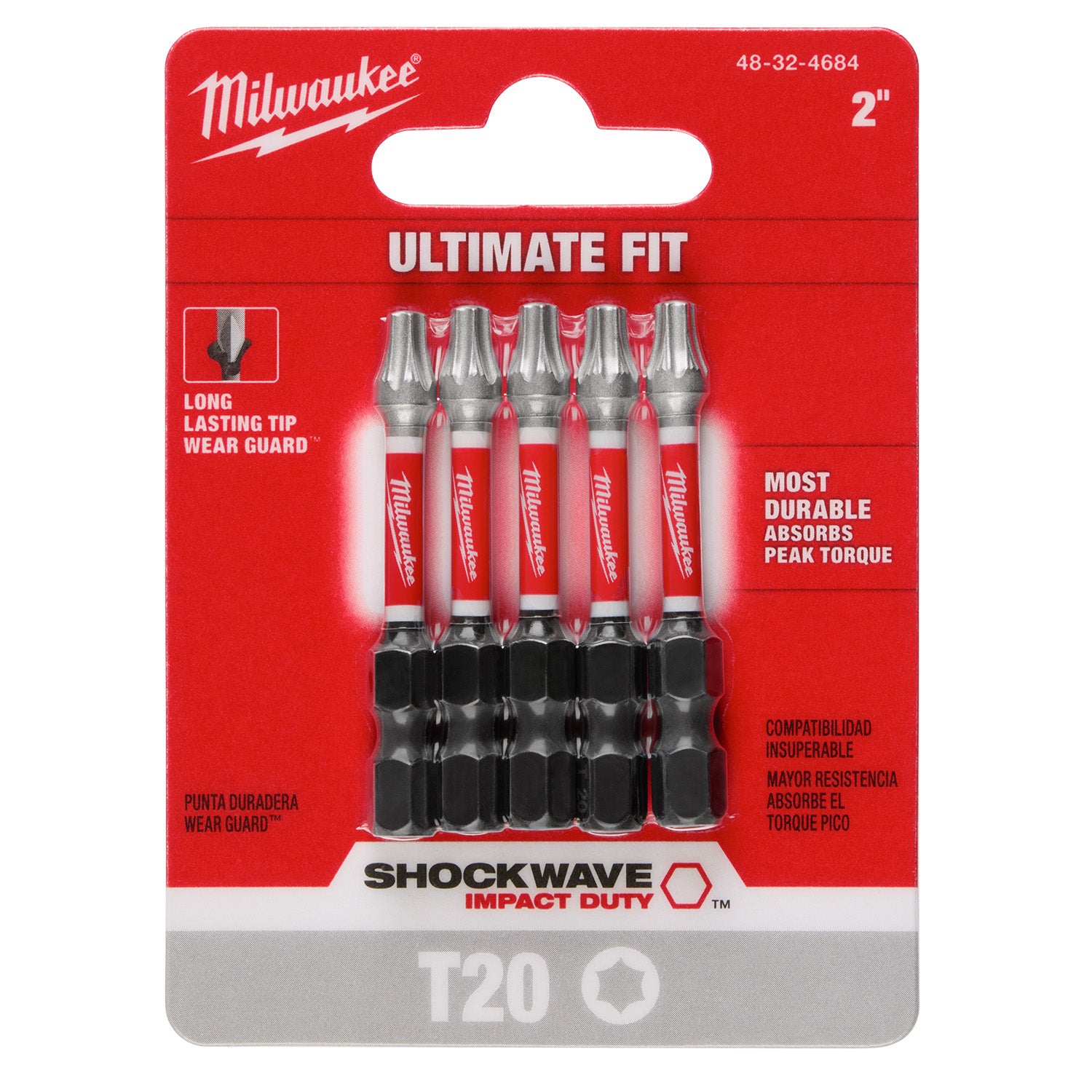 SHOCKWAVE Impact Duty 2" TORX T20 Power Bits - 1 Pack