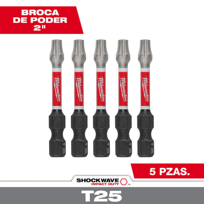 SHOCKWAVE Impact Duty 2"TORX T25 Power Bits - 1 Pack